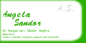angela sandor business card