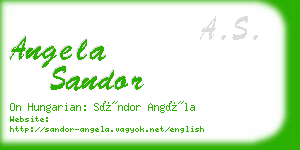 angela sandor business card